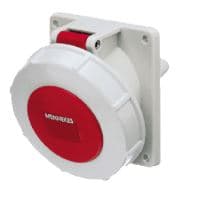 TOMA INDUSTRIAL EMPOTRADO 3P+T 32A 400V ROJO 6H IP67 1506