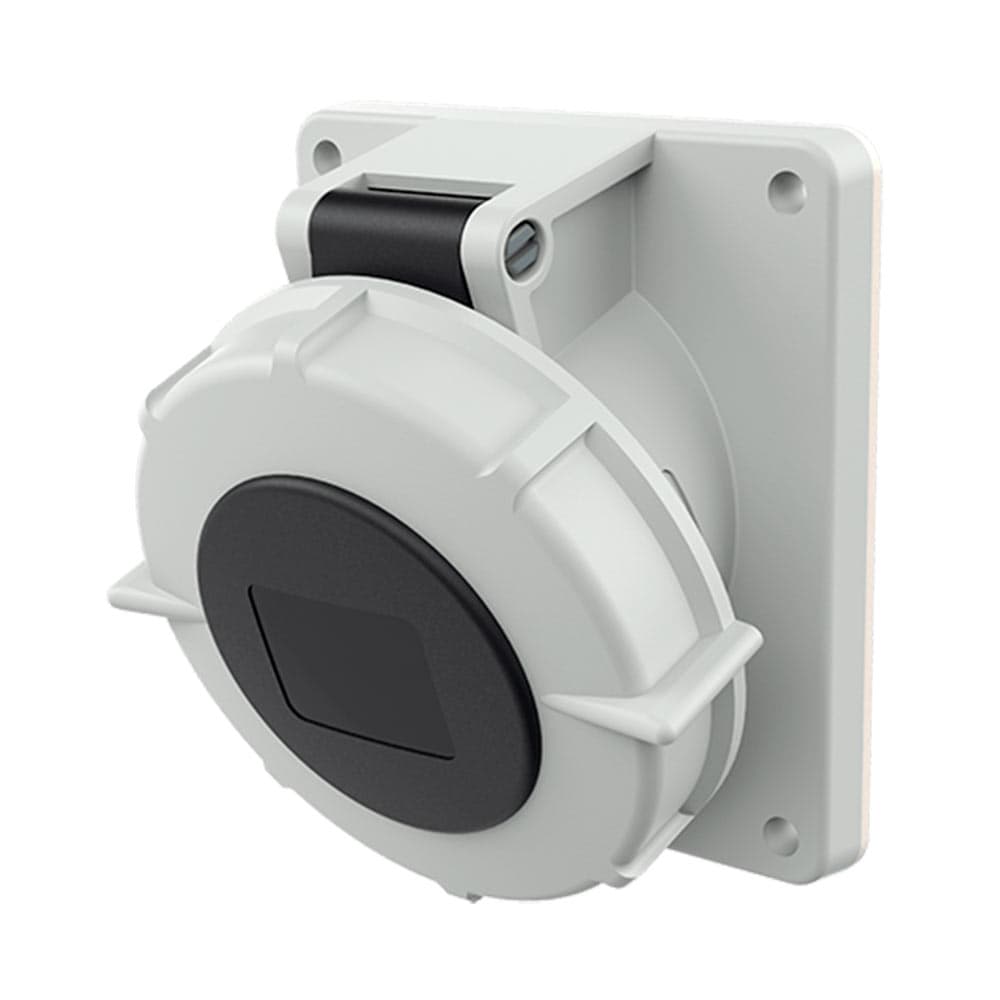 TOMA INDUSTRIAL EMPOTRADO 3P+T 32A 500V NEGRO 7H IP67 1507