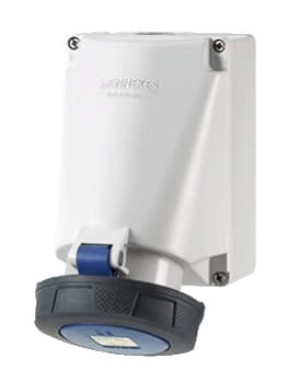 TOMA INDUSTRIAL ADOSABLE 2P+T 63A 230V AZUL 6H IP67 128A