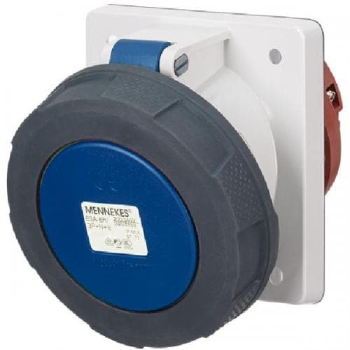 TOMA INDUSTRIAL EMPOTRADO 3P+T 63A 230V AZUL 9H IP67 204A
