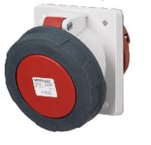 TOMA INDUSTRIAL EMPOTRADO 3P+T 63A 400V ROJO 6H IP67 205A