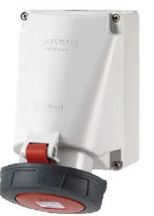 TOMA INDUSTRIAL ADOSABLE 3P+T 63A 400V ROJO 6H IP67 132A