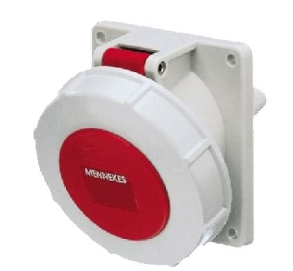 TOMA INDUSTRIAL EMPOTRADO 3P+T 16A 400V ROJO 6H IP67 1479