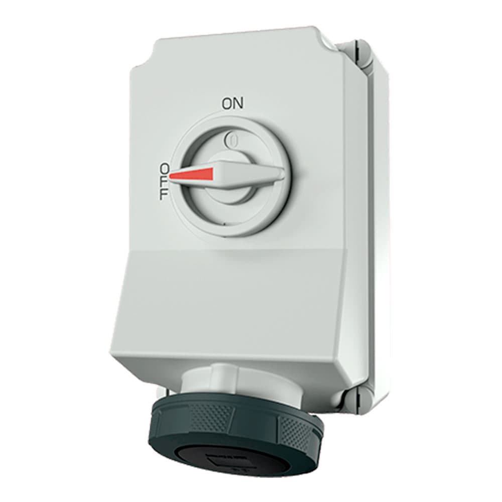 TOMACORRIENTE VISIBLE 63A 3P+T 500V C/INT. POR ENCLAVAMIENTO 5111A