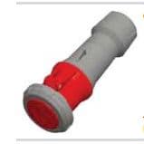 TOMA INDUSTRIAL AEREO 3P+T 63A 500V NEGRO 7H IP67 3423