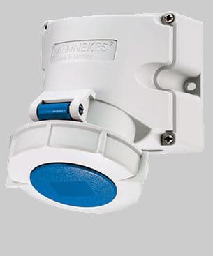 TOMA INDUSTRIAL ADOSABLE 3P+T 16A 230V AZUL 9H IP67 9321