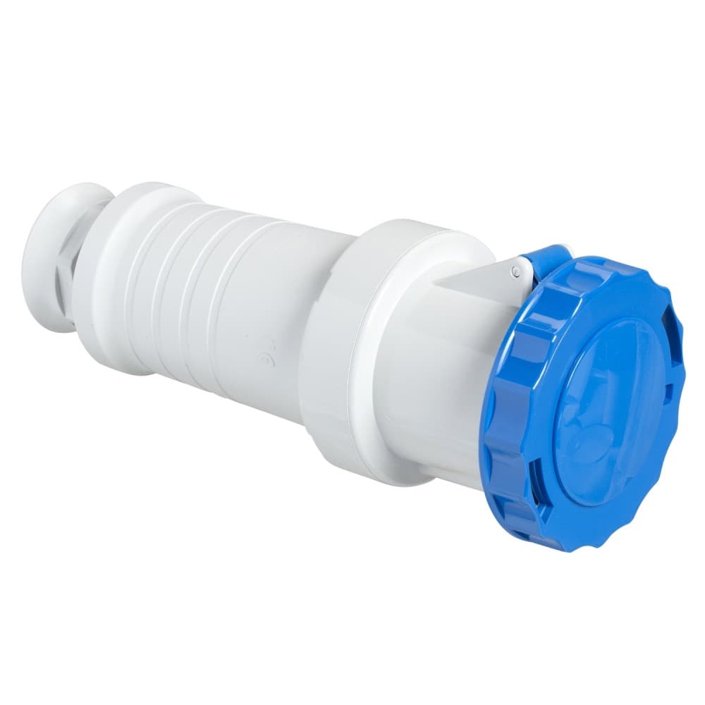 TOMA INDUSTRIAL AEREO 3P+T 63A /200/250VAC AZUL 9H IP67 81479