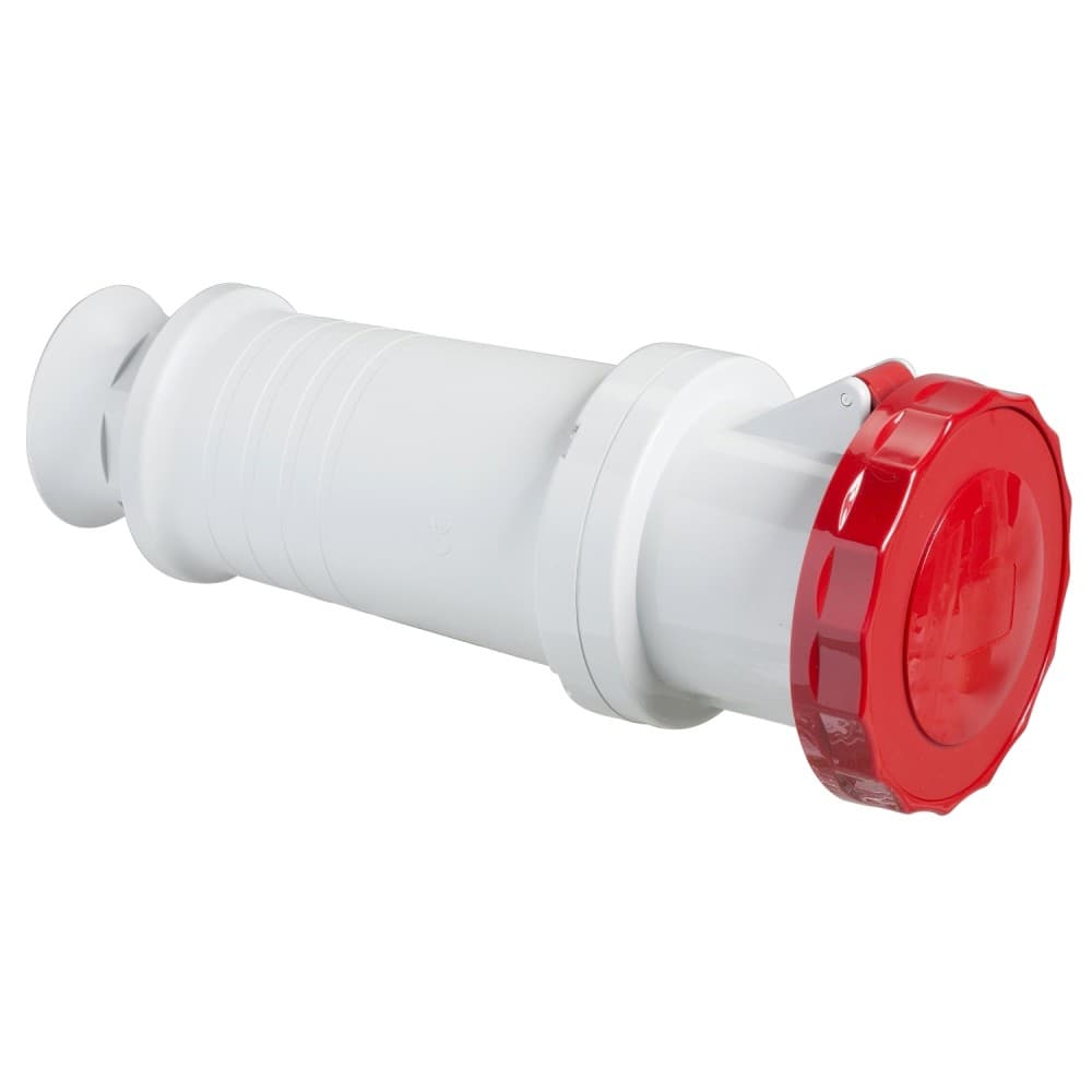 TOMA INDUSTRIAL AEREO 3P+T 63A 380/415VAC ROJO 6H IP67 81482