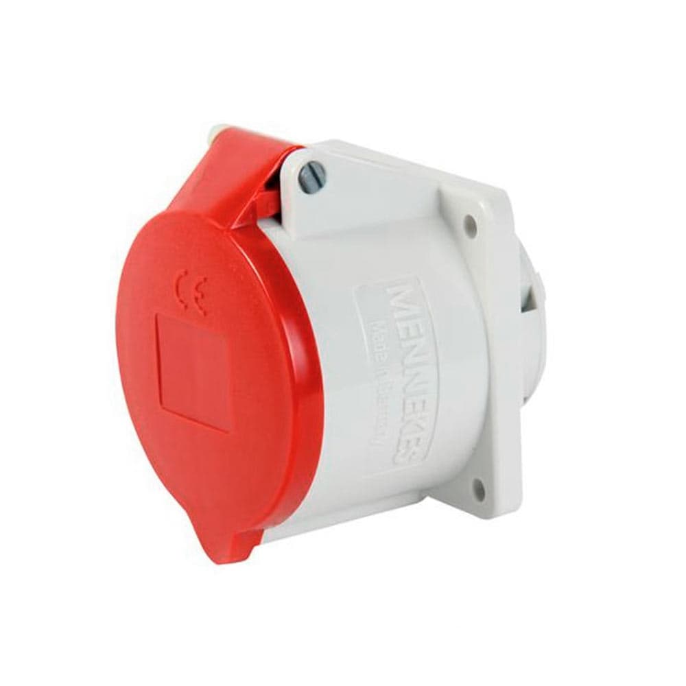 TOMA EMPOTRABLE 32AMP 3P+N+T 415V ROJO 6H IP44