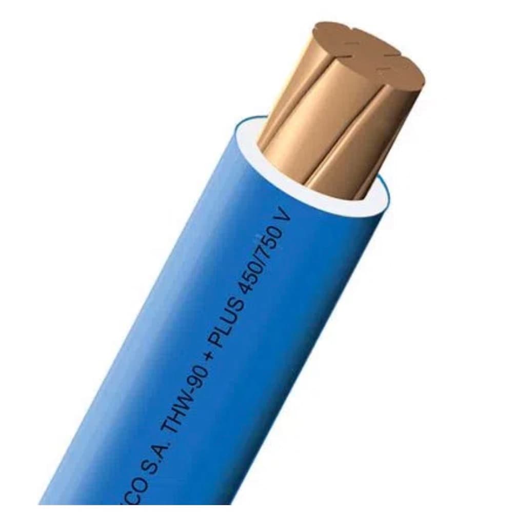 CONDUCTOR ELECTRICO CABLEADO 750V PVC 14AWG AZUL THW-90 + PLUS