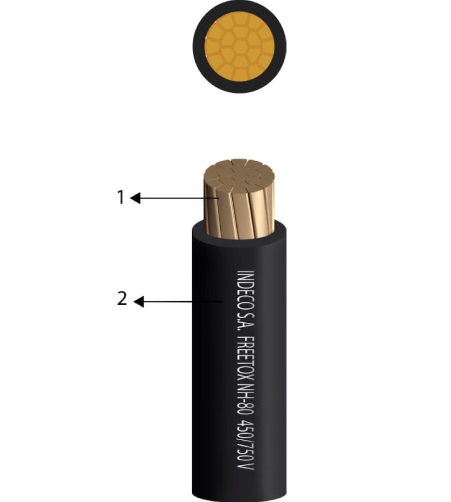 CONDUCTOR ELECTRICO 750V LIBRE HALOGENO 25MM2 NEGRO NH-80