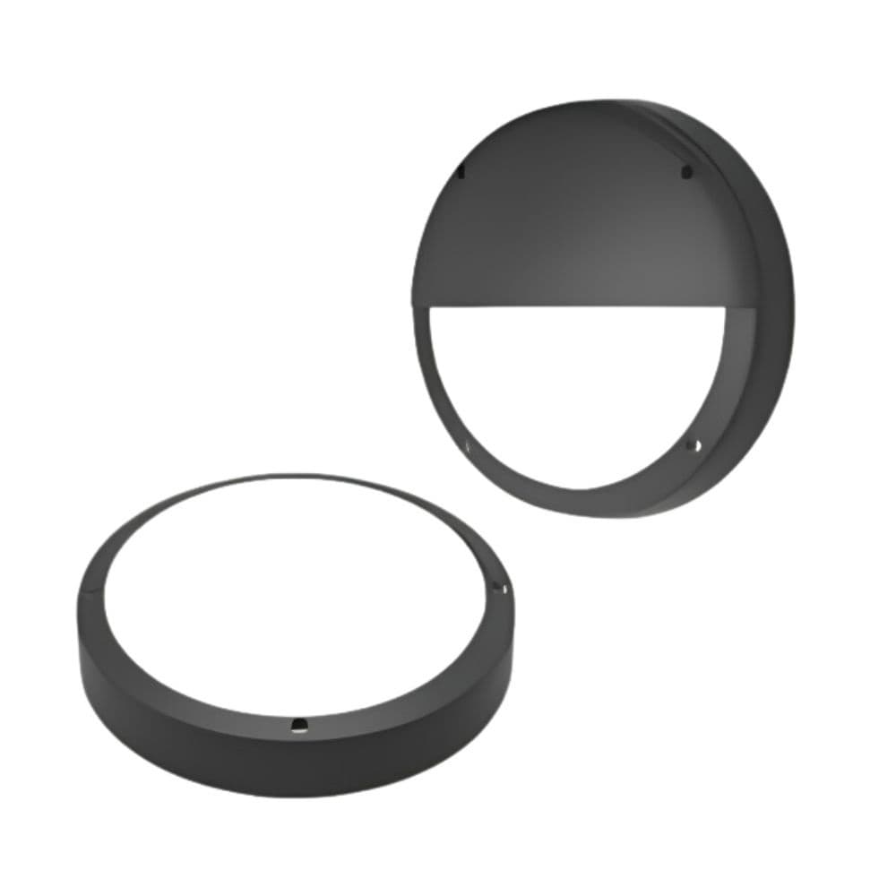 LUMINARIA LED APLIQUE CIRCUL 10W 100-277V 3000K IP65 ADOS PARED 450LM NEG BULKHEAD MID