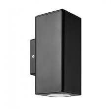 LUMINARIA LED APLIQUE CUADR 2X11W 100-240V IP54 ADOS PARED P/LAMP PAR16 NEG DUAL