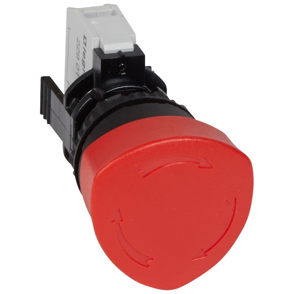 PULSADOR PARADA EMERG HONGO 40MM ROJO 22.5MM 1NC OZMOS 023720