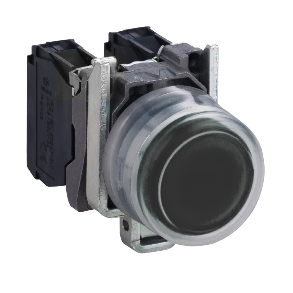 PULSADOR RASANTE C/CAPUCHON METAL NEGRO 22MM 1NA HARMONY XB4BP21