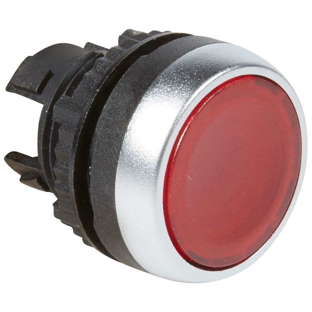CABEZA PULSADOR LUMINOSO RASANTE ROJO 22MM OSMOZ 024001