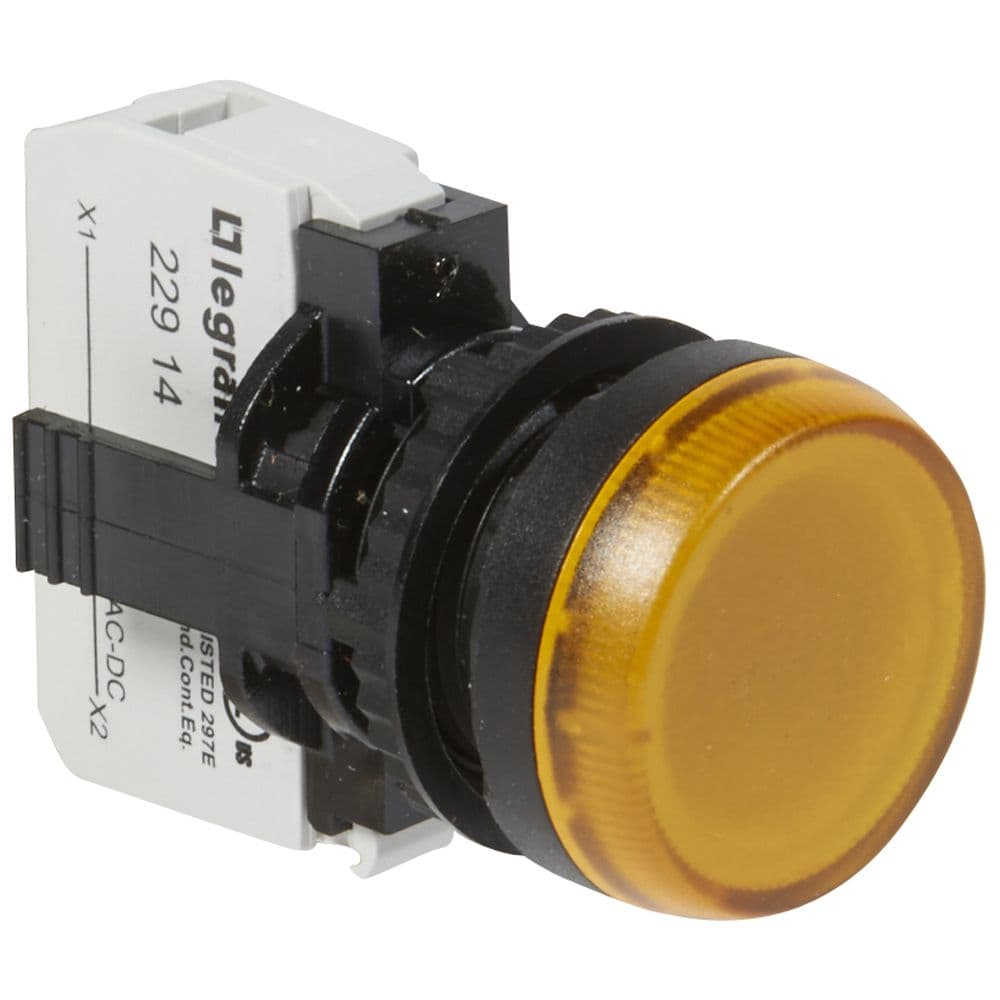LUZ PILOTO PLAST AMARILLO 22MM 12-24VAC/DC LED OSMOZ 023774