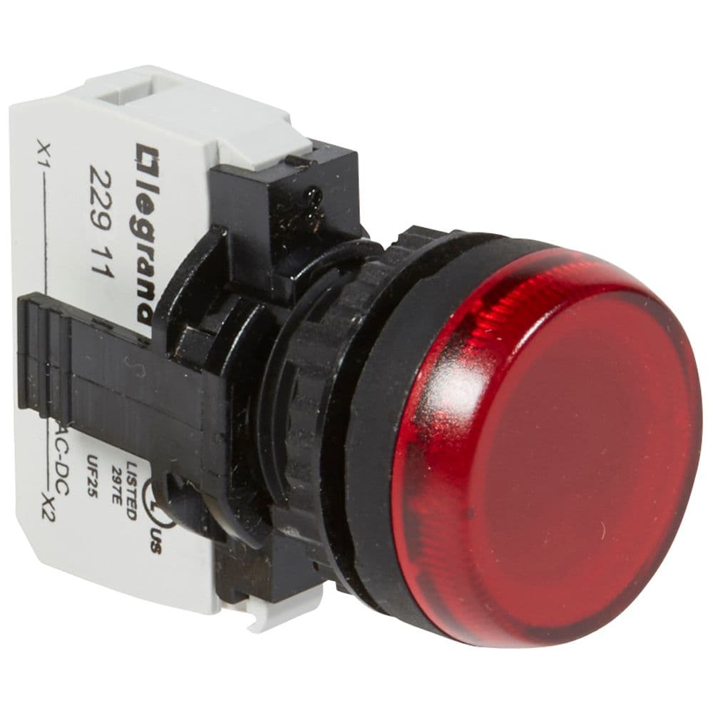 LUZ PILOTO PLAST ROJO 22MM 12-24VAC/DC LED OSMOZ 23771