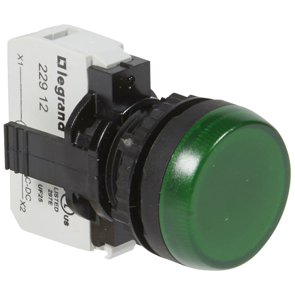 LUZ PILOTO PLAST VERDE 22MM 12-24VAC/DC LED OSMOZ 023772