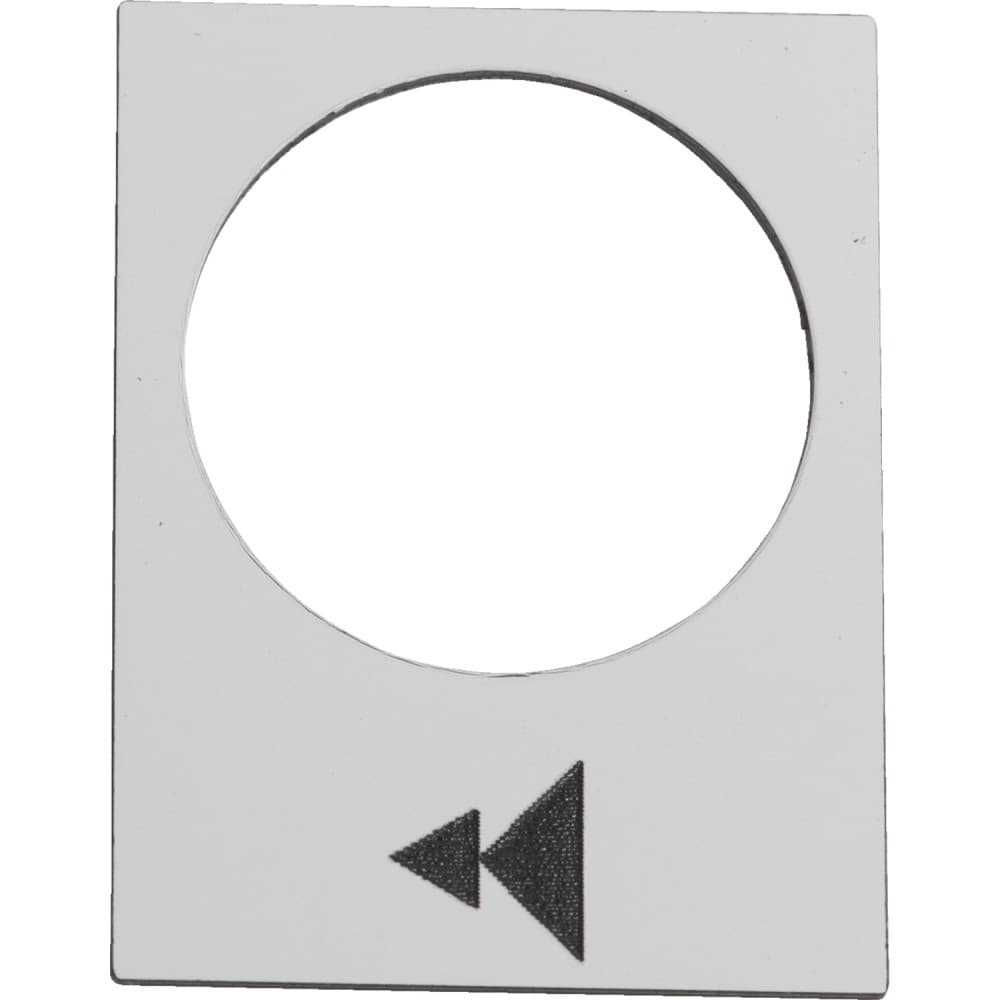 PLACA LEYENDA 30X40MM BLANCO SUBIR-DERECHA-LENTO-RAPIDO ZB2BY4903