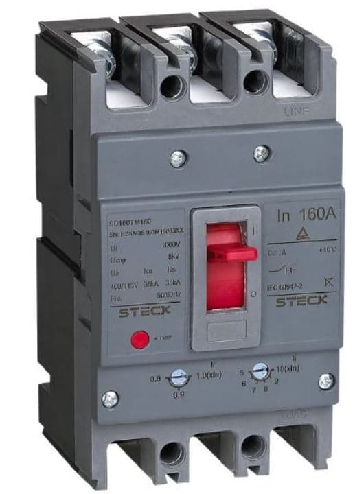 INTERRUPTOR AUT CAJA MOLD 3P TM REGUL 100A 35KA 415VAC SD160TM100