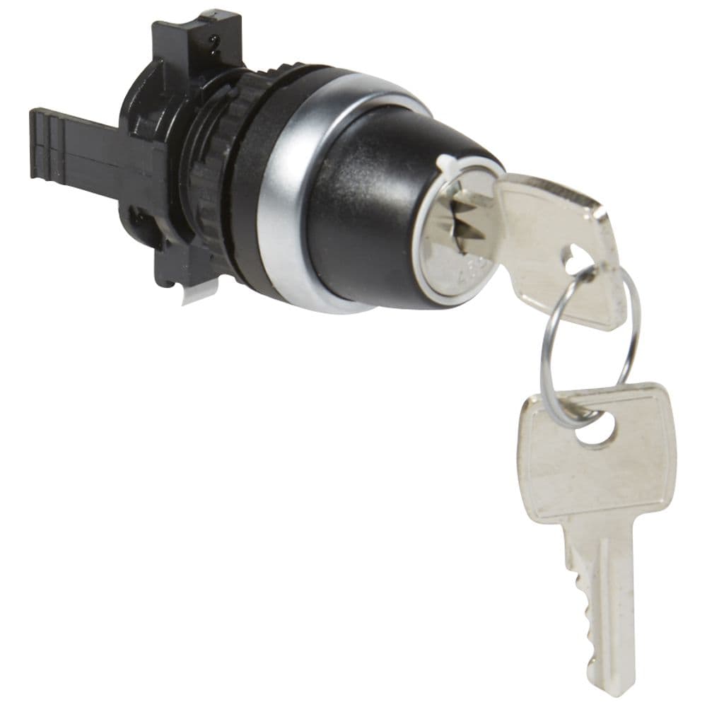 SELECTOR C/LLAVE 2 POSIC METAL NEGRO 22MM 1NA OSMOZ 023738