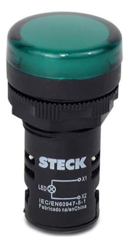 LUZ PILOTO PLAST VERDE 22.5MM 110VAC/VDC LED SLDS1102