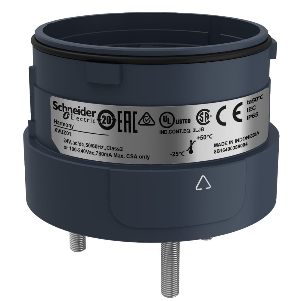 PLACA MONTAJE DIRECTO 3 PINES NEGRO HARMONY XVUZ01