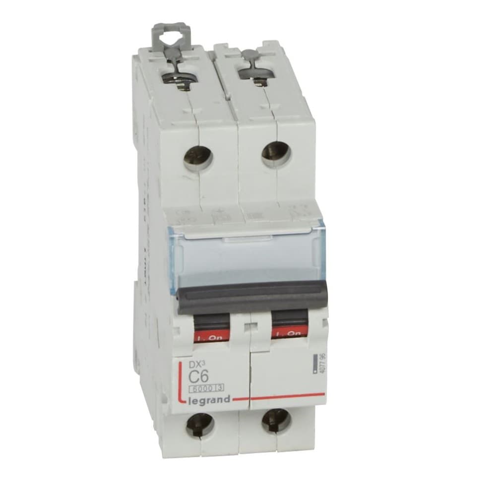 INTERRUPTOR AUT TERMOMAG P/RIEL 2P 6A 230/400VAC 25/10KA DX3-6000 407796