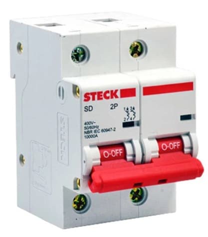 INTERRUPTOR AUT TERMOMAG P/RIEL 2P 100A 230/400V 10KA SDD2C100