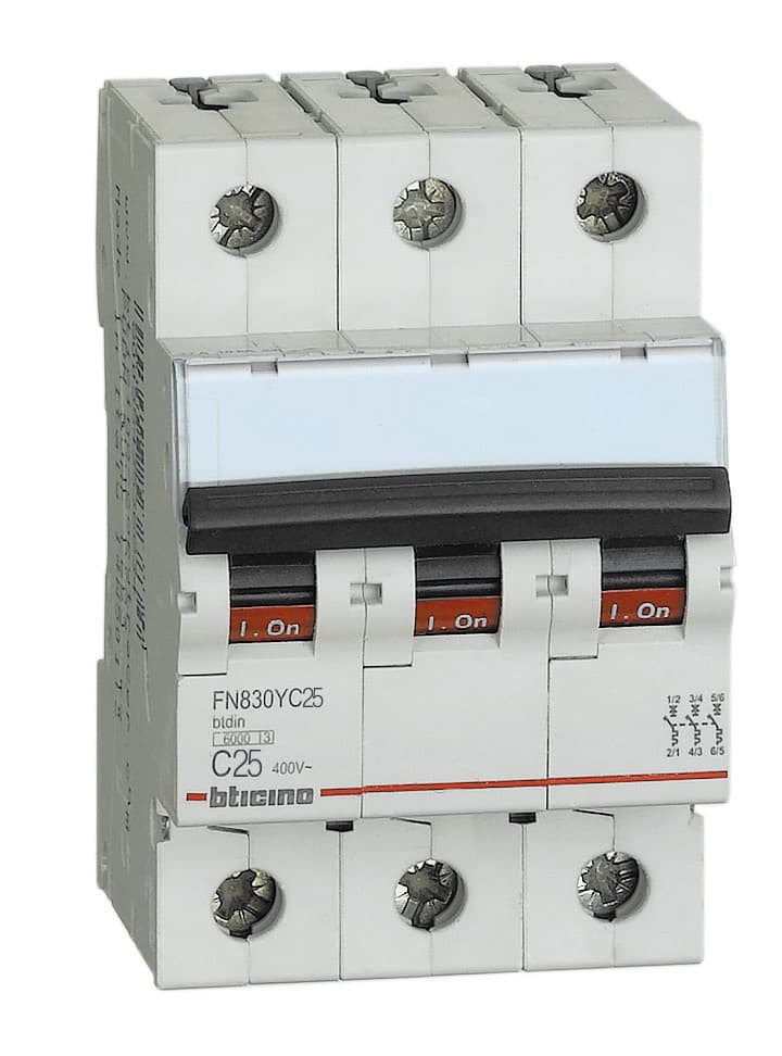 INTERRUPTOR AUT TERMOMAG P/RIEL 3P 25A 220/400VAC 10/6KA BTDIN FN830YC25P-Q
