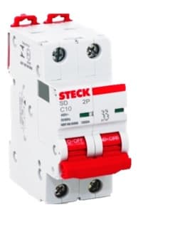 INTERRUPTOR AUT TERMOMAG P/RIEL 2P 10A 415VAC 10KA SDA62C10