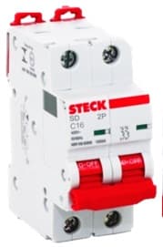 INTERRUPTOR AUT TERMOMAG P/RIEL 2P 16A 415VAC 10KA SDA62C16
