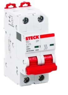 INTERRUPTOR AUT TERMOMAG P/RIEL 2P 25A 415VAC 10KA SDA62C25