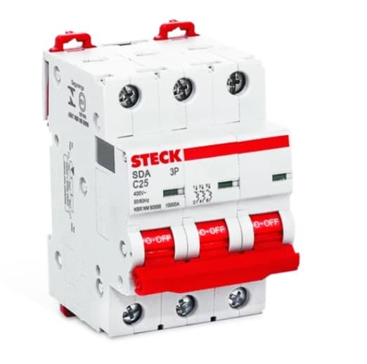 INTERRUPTOR AUT TERMOMAG P/RIEL 3P 25A 415VAC 10KA SDA63C25