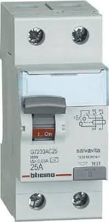 INTERRUPTOR DIFERENCIAL 2P 25A 230VAC 30MA TIPO AC STD SALVAVITA G7230AC25