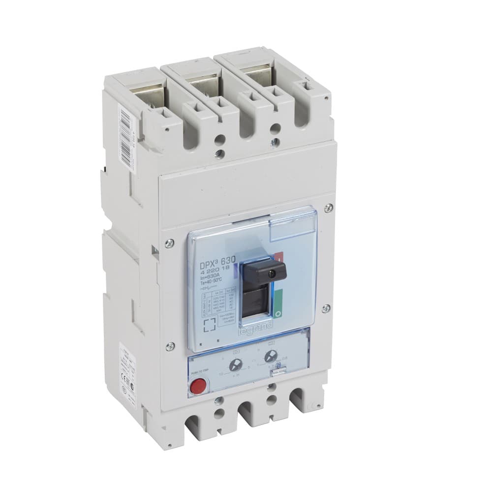 INT. TERMOMAGNETICO DPX3 630 de 3 POLOS REGULABLE DE 504A a 630A.50KA 415V (422018)