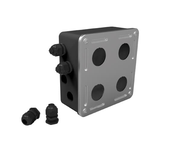 CAJA APARENTE 4X4 INDUSTRIAL INDOOR/OUTDOOR 2 PUERTOS RJ-45 IP67