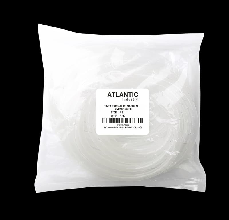 CINTA ESPIRAL PE NATURAL 10MMX 10MTS ATLANTIC INDUSTRY