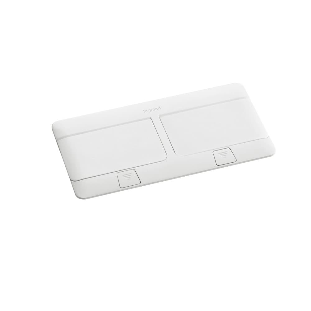 CAJA TOMACORRIENTE PISO EMPOTRABLE 8 MOD C/TAPA BLANCO BRILLANTE 054033
