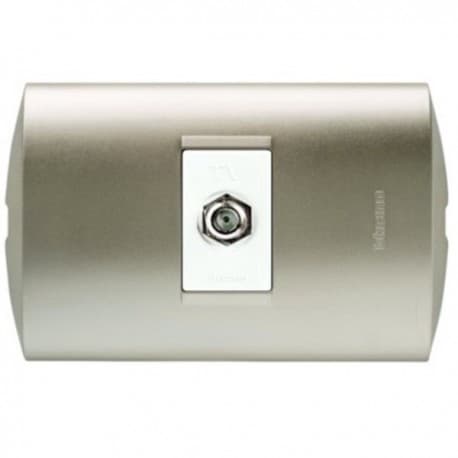 TOMA COAXIAL TV TIPO F 1 MOD BLANCO PLACA PERLA MODUS STYLE AE2152EBNA