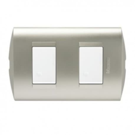INTERRUPTOR DOBLE 1P BLANCO 250V 10A PLACA PERLA MODUS STYLE AE2200EBNA