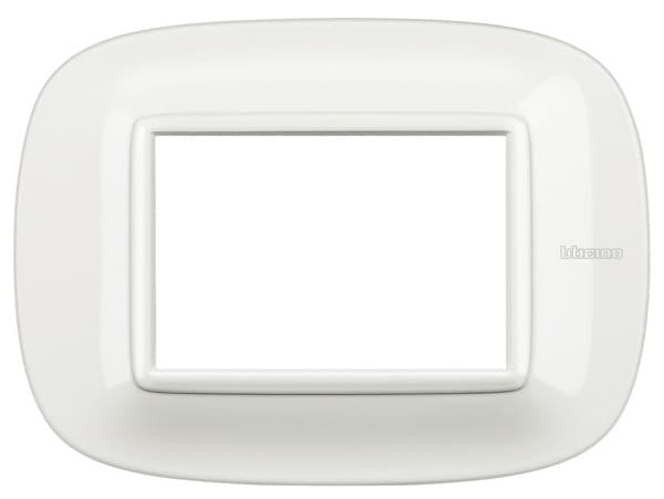 PLACA METAL 3 MOD COLOR BLANCO C/SOP AXOLUTE HB4803HD