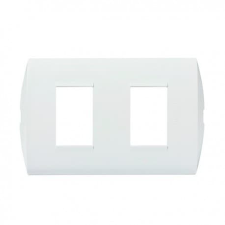 PLACA TECNOPOLIMERO 2 MOD COLOR BLANCO C/SOP MODUS STYLE AE5S2EB