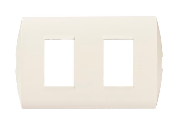 PLACA TECNOPOLIMERO 2 MOD COLOR MARFIL C/SOP MODUS STYLE AE5S2EM