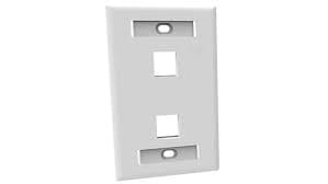 PLACA FRONTAL 2 PUERTOS P/CONECTOR BLANCO