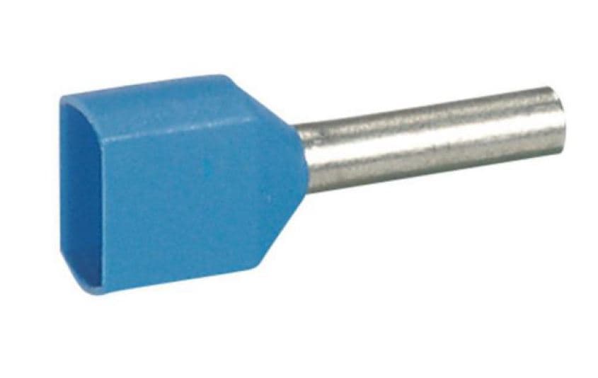 TERMINAL TUBULAR DOBLE AISLADO 0.75MM2 AZUL STARFIX 037687