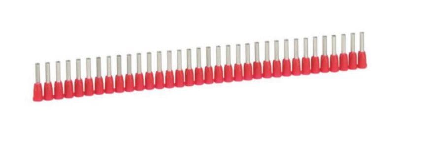 TERMINAL TUBULAR SIMPLE AISLADO 1MM2 ROJO STARFIX 037663