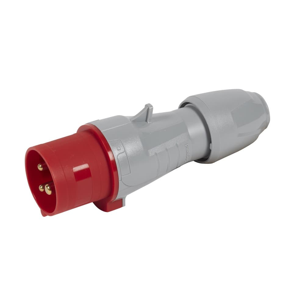 ENCHUFE IND AEREO 2P+T 16A 380/415VAC ROJO 9H IP44 555127
