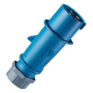 ENCHUFE IND AEREO 2P+T 16A 230V AZUL 6H IP44 248